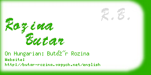 rozina butar business card